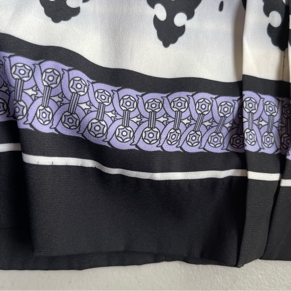 Nicole by Nicole Miller Sleeveless V-neck Button Front Damask Midi Dress; 14 - Picture 4 of 15